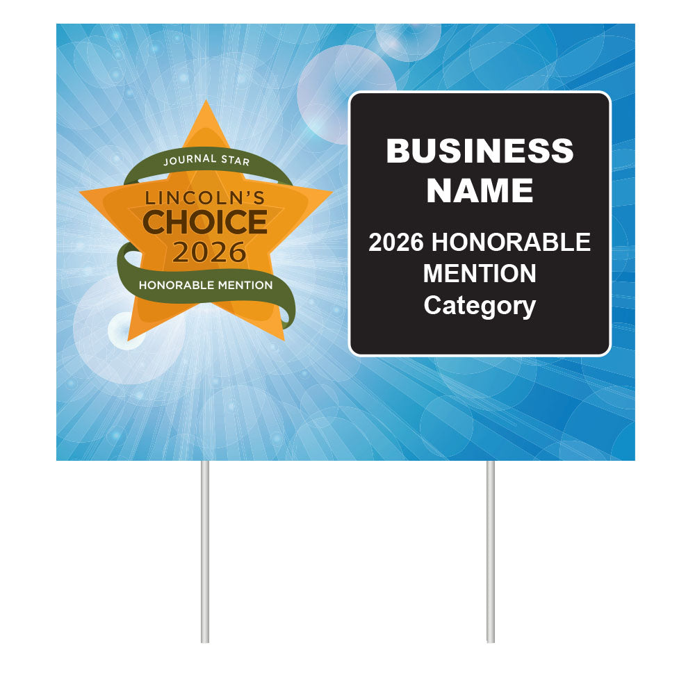 Double-Sided Yard Sign w/ Stake