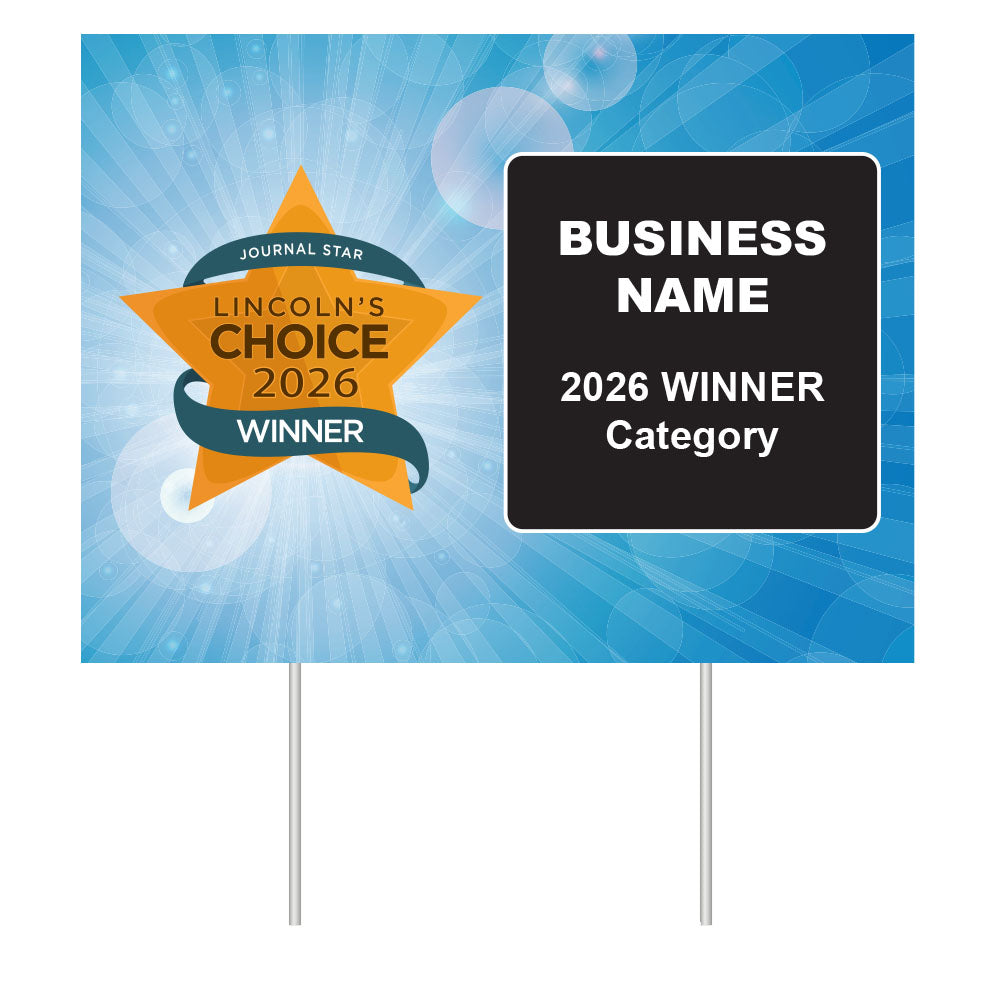 Double-Sided Yard Sign w/ Stake