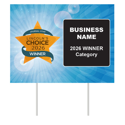 Double-Sided Yard Sign w/ Stake